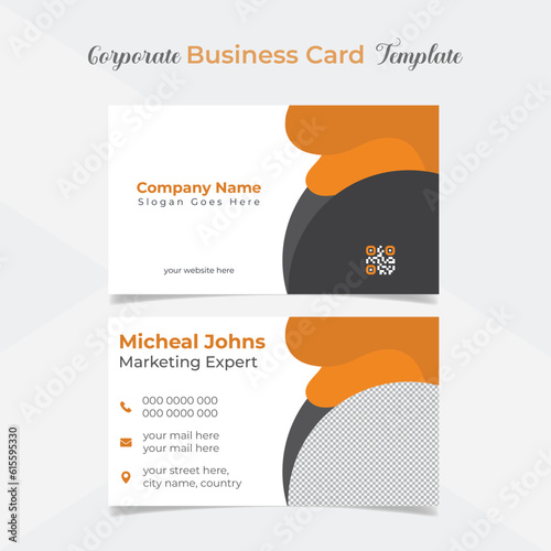 creative and elegant company business card template design
