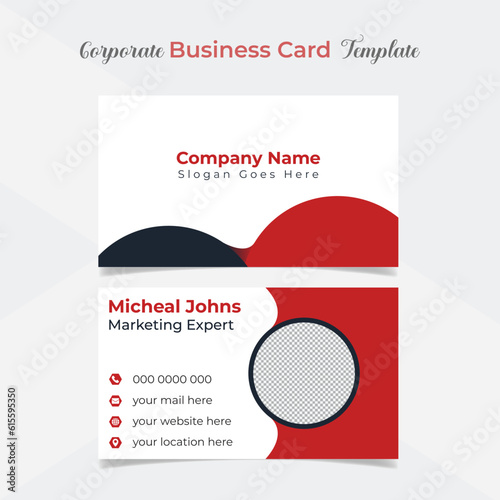 modern and clean professional company business card template design