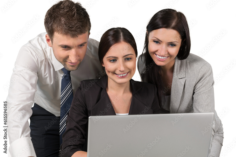 Portrait of Business People Working with Laptop Portrait of Business People Working with Laptop