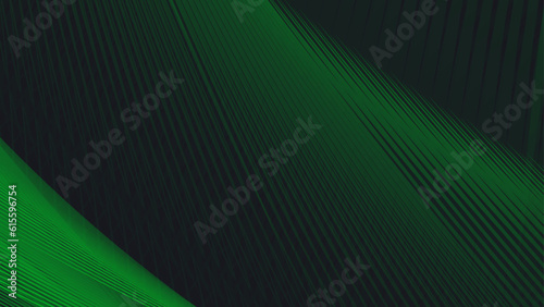 Abstract motion wave lines vector background in green