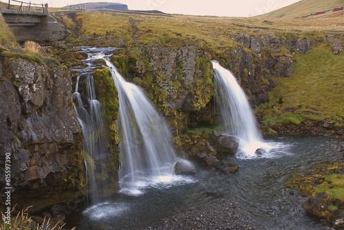 waterfalls near mount kirkjufell  iceland