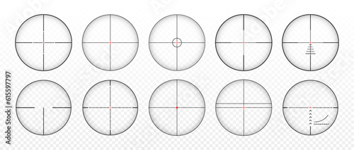 Set of snipers scopes concept