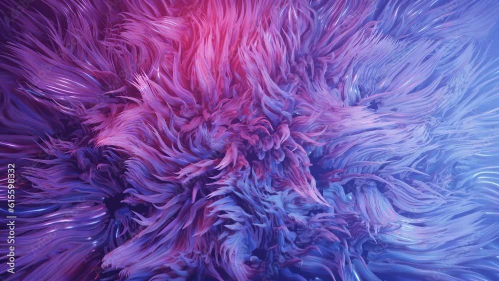 Hair simulation. Live curls underwater like fur or multi-colored threads, hair. Volumetric lights. Mist and DOF bokeh effects. Mysterious background with live curved lines, close-up. 4k looped bg. Hair simulation. Live curls underwater like fur or multi-colored threads, hair. Volumetric lights. Mist and DOF bokeh effects. Mysterious background with live curved lines, close-up. 4k looped bg.