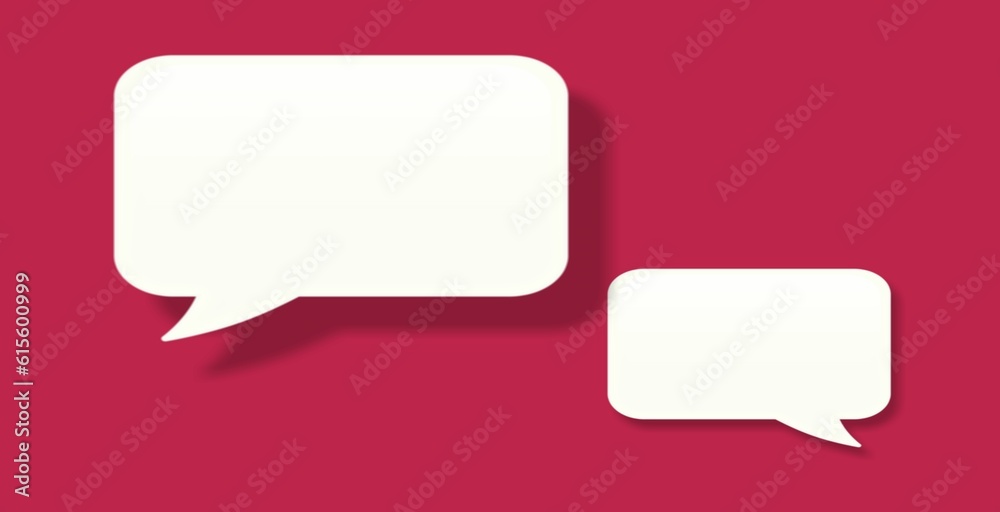 White shape of blank speech bubbles. Communication concept White shape of blank speech bubbles. Communication concept