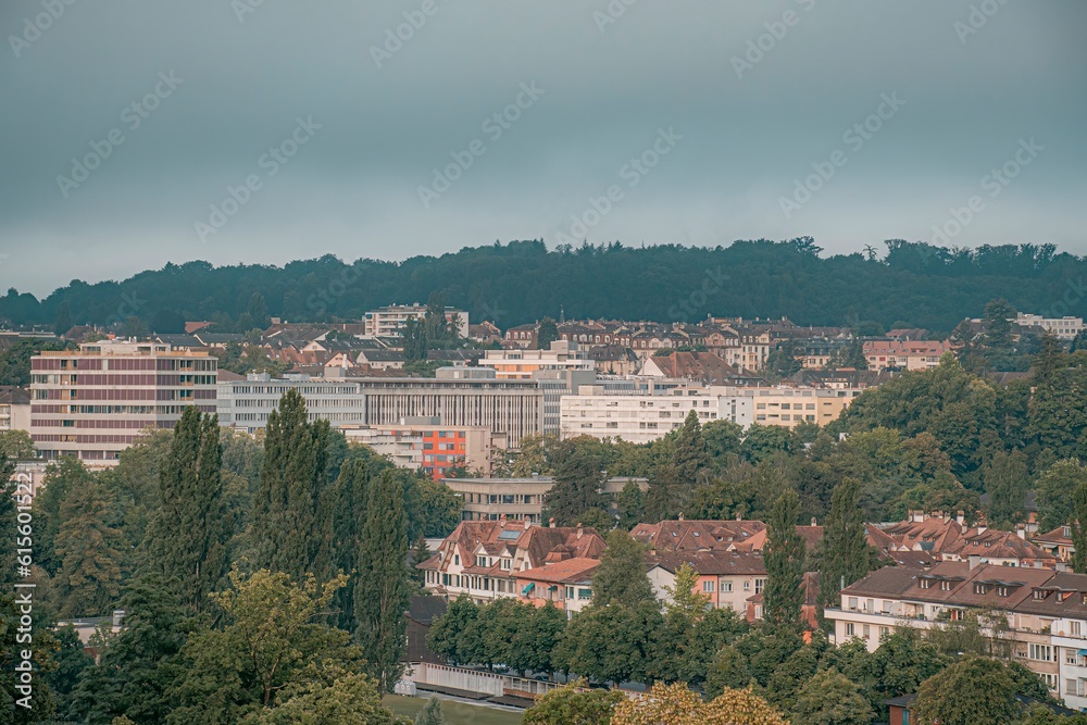 Fototapeta premium view from above to the city
