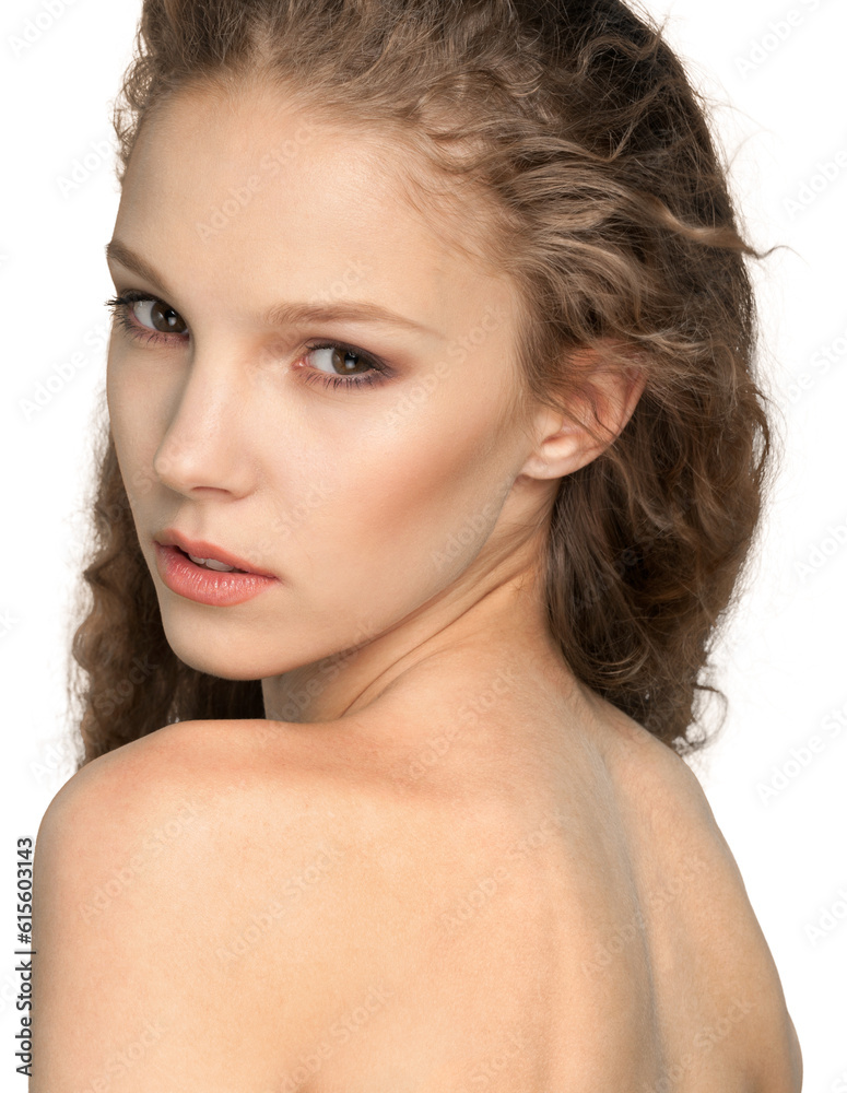Portrait Young Beauty Woman with clear skin Portrait Young Beauty Woman with clear skin