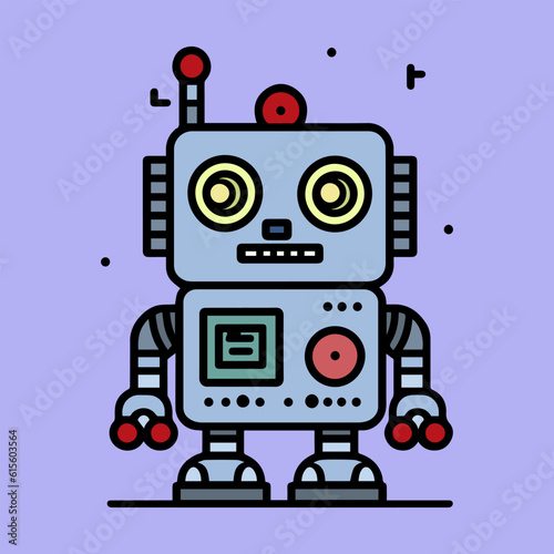 Robot vector illustration of a mechanical bot 