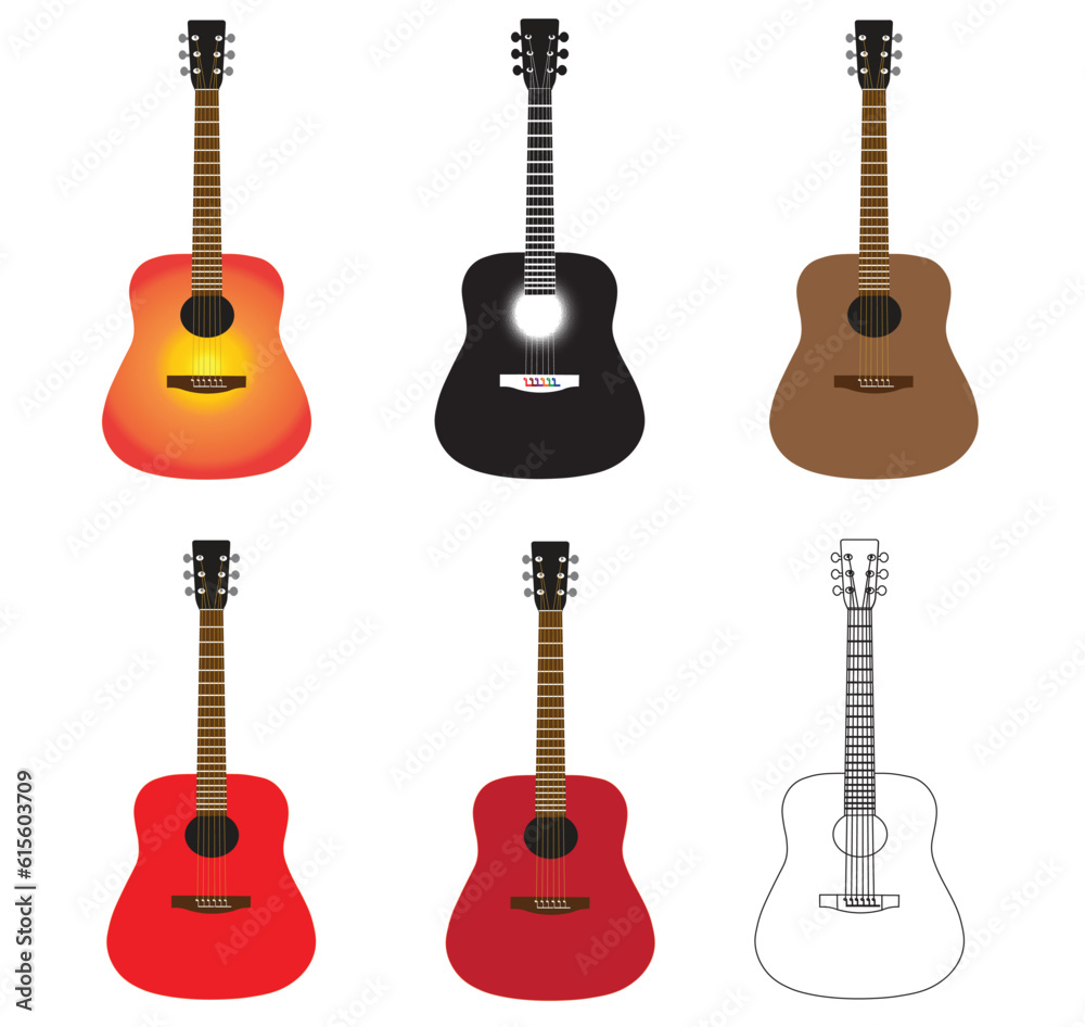 Fototapeta premium Guitar vector illustration