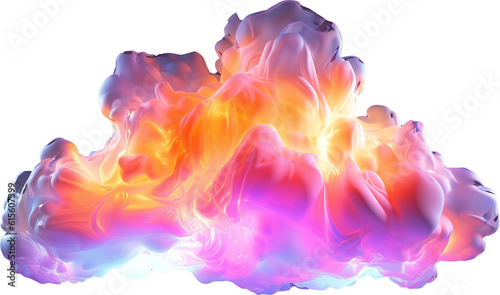 Abstract cloud color illuminated
