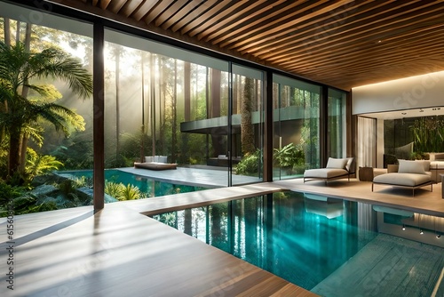 Swim & Inspire: AI-Generated Interior Designs Transforming Spaces with Serene Swimming Pools © Ghulam
