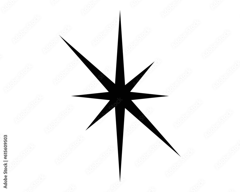 Vector sparkle icon. Single star, shine symbol, illustration. Vector sparkle icon. Single star, shine symbol, illustration.