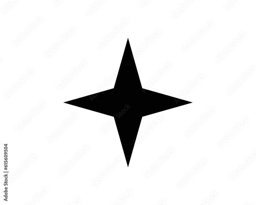 Fototapeta premium Vector sparkle icon. Single star, shine symbol, illustration.