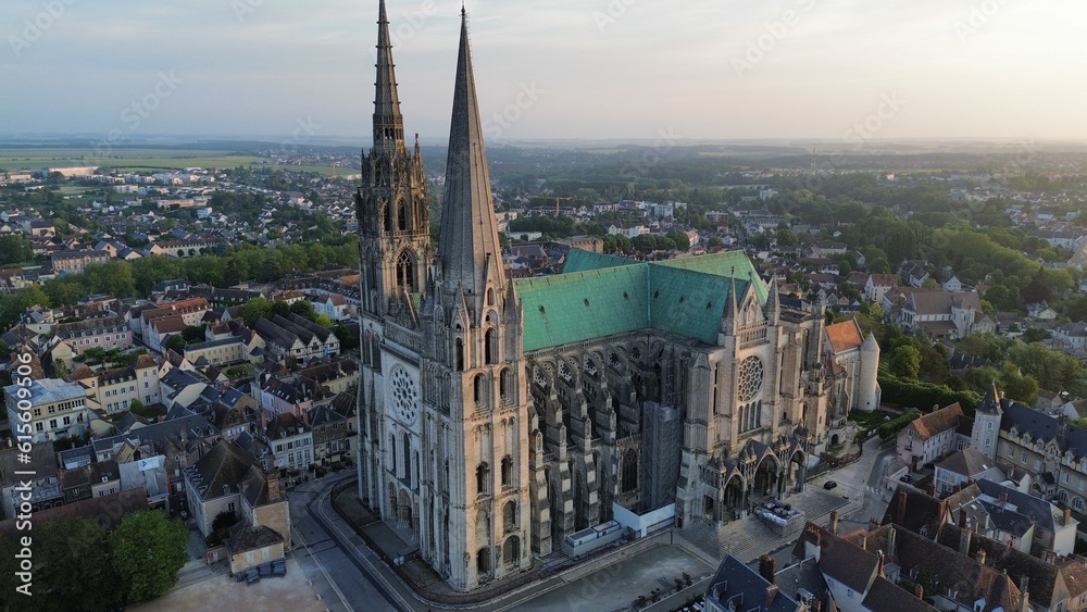 Drone photo Cathédrale Notre-Dame de Chartres France europe