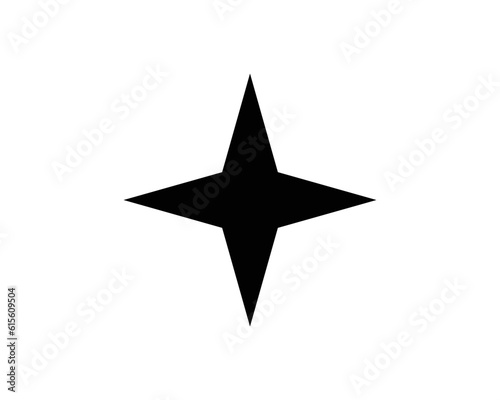 Vector sparkle icon. Single star, shine symbol, illustration.