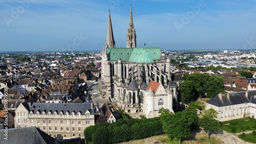 Foto Drone photo Cathédrale Notre-Dame de Chartres France europe