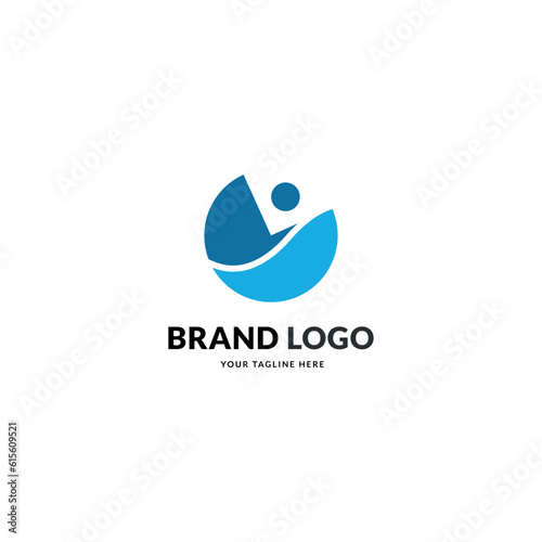 creative colorful social group logo