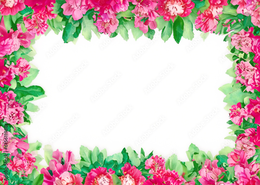 abstract flower frame with space for text, template for greeting, letter or invitation with copy space created with generative ai technology abstract flower frame with space for text, template for greeting, letter or invitation with copy space created with generative ai technology
