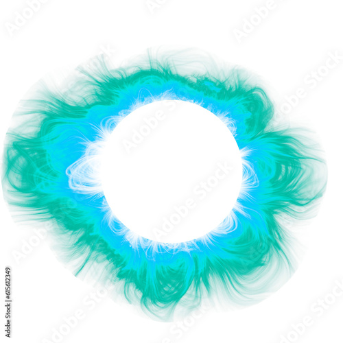 Lightning round frame on transparent background. Plasma magical portal. Electric frames, circle made of electric discharge.
