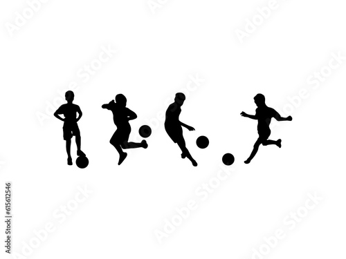 boy soccer silhouette