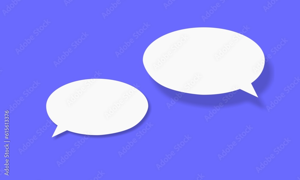 White shape of blank speech bubbles. Communication concept White shape of blank speech bubbles. Communication concept