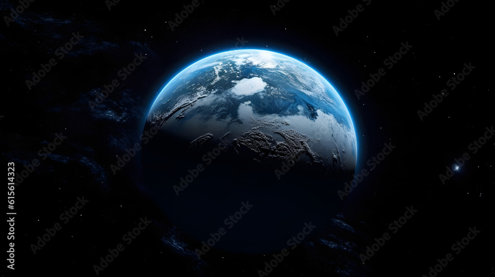 Fototapeta premium 宇宙から見た地球の壮大な景観 No.029 | A Majestic View of Earth from Space Generative AI