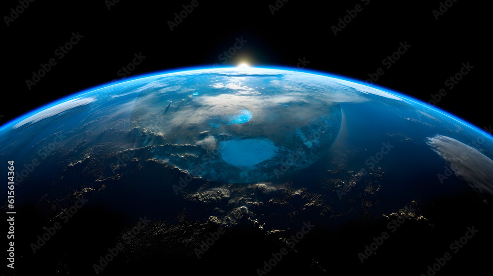 宇宙から見た地球の壮大な景観 No.039 | A Majestic View of Earth from Space Generative AI - obrazy, fototapety, plakaty 