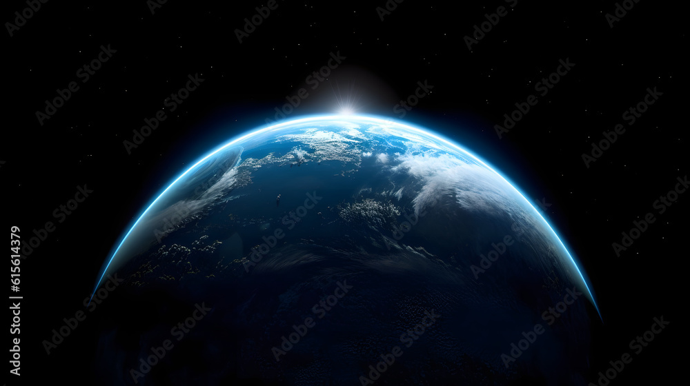 宇宙から見た地球の壮大な景観 No.040 | A Majestic View of Earth from Space Generative AI - obrazy, fototapety, plakaty 