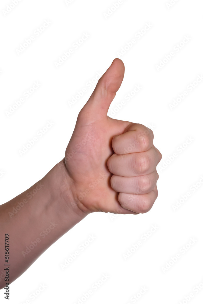 Hand, thumbs up