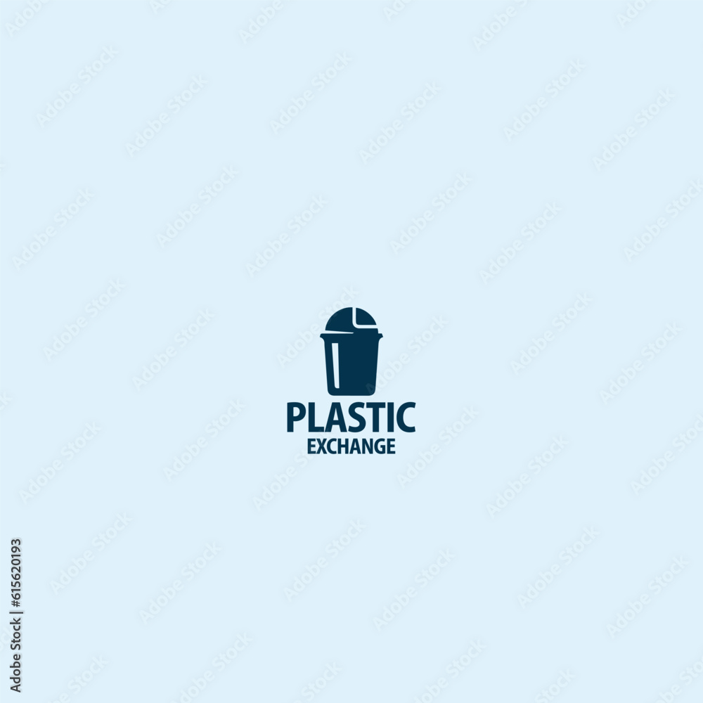 plastic credit exchange logo vector.recycling is a way to reduce the