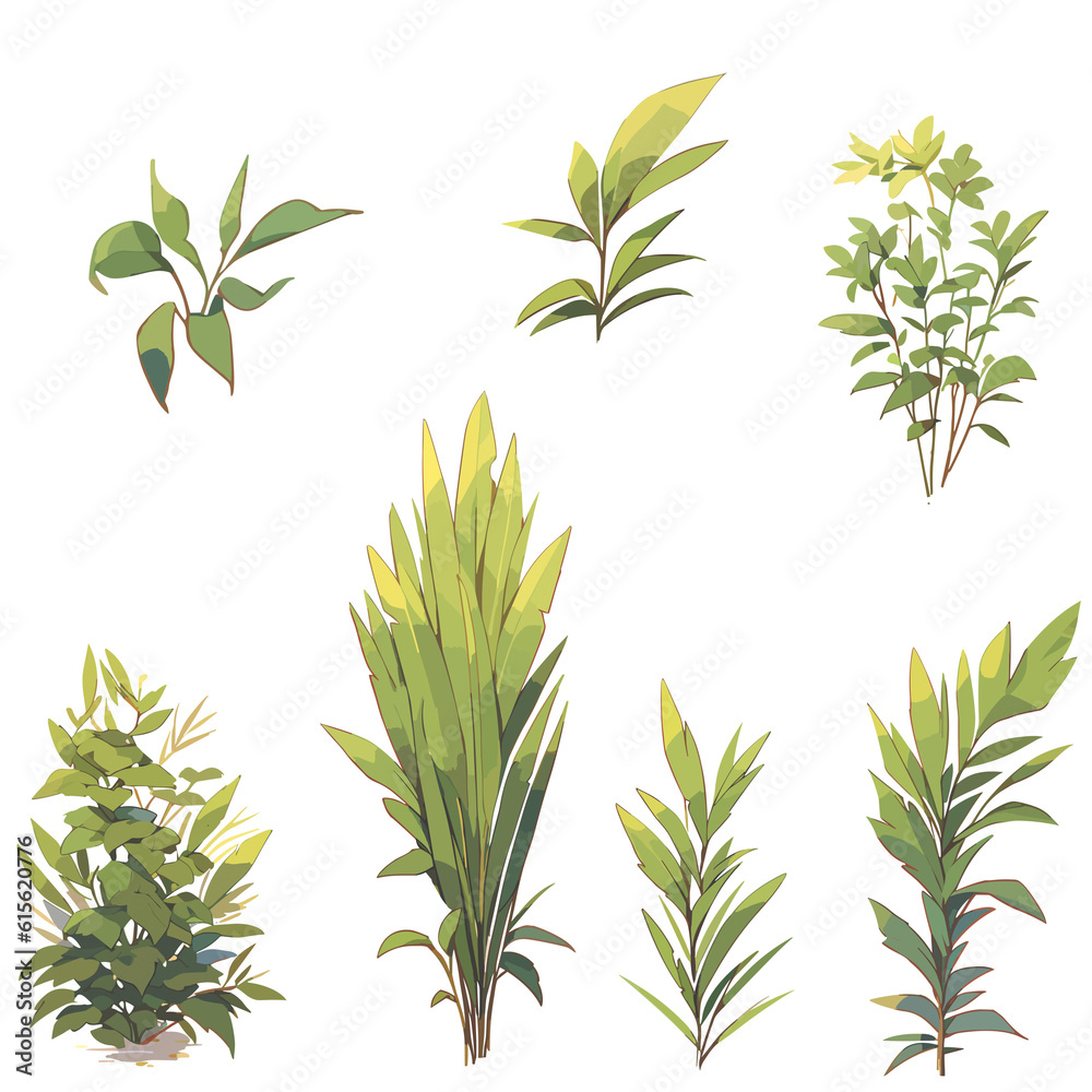 Fototapeta premium Plant texture anime style, Illustration