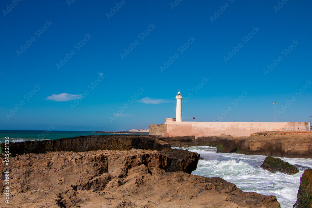Rabat Lighthouse with blue sky
