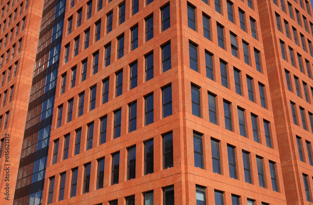 close up on building with brick wall close up on building with brick wall