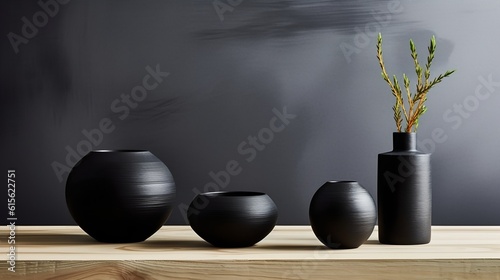 Black vases, generative ai