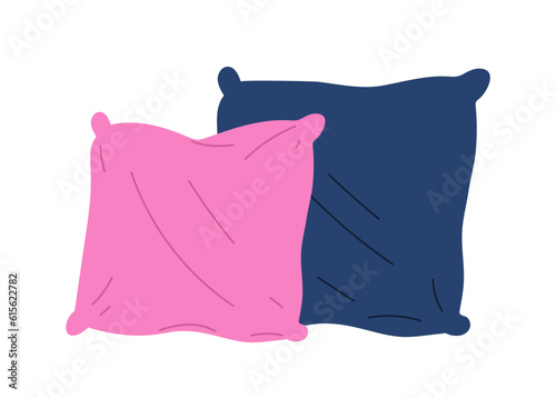 Household colorful pillows sticker concept