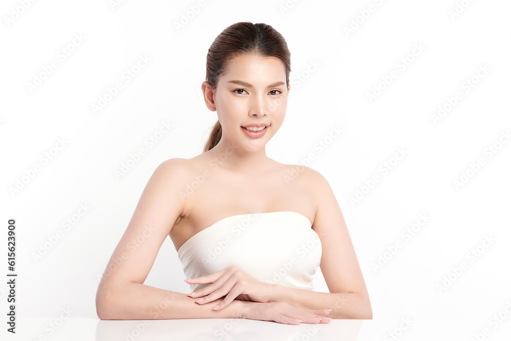 Beautiful young asian woman with clean fresh skin on white background, Face care, Facial treatment, Cosmetology, beauty and spa, Asian women portrait. Beautiful young asian woman with clean fresh skin on white background, Face care, Facial treatment, Cosmetology, beauty and spa, Asian women portrait.