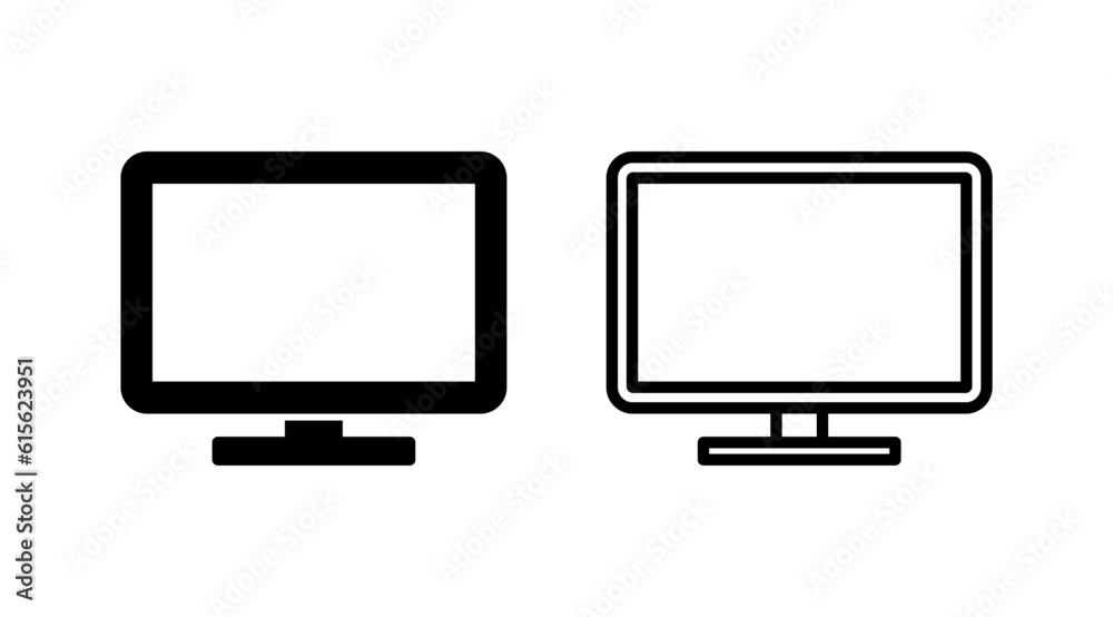 Computer icon vector. computer monitor icon. Computer icon vector. computer monitor icon.