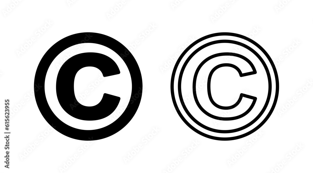 Copyright icon vector. copyright symbol Copyright icon vector. copyright symbol