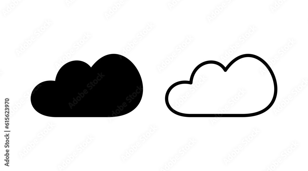Cloud icon vector. cloud data. cloud services Cloud icon vector. cloud data. cloud services