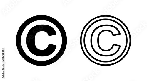 Copyright icon vector. copyright symbol