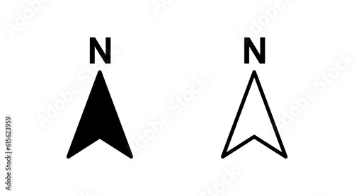 Compass icon vector. navigation icon