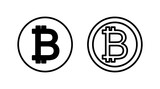 Bitcoin icon vector. payment symbol. Cryptocurrency logo.