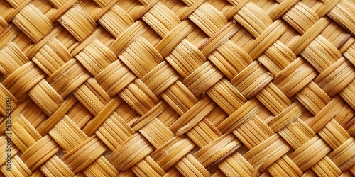 Natural textured background of interlaced bamboo layers.