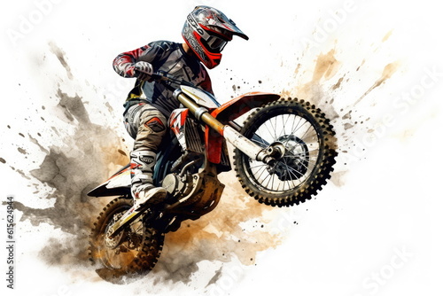 Dirt bike rider, Supercross, Sport concept, nice action of motorcycle jump photo