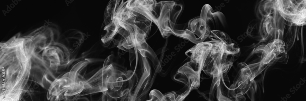 White smoke on black background. Banner design White smoke on black background. Banner design