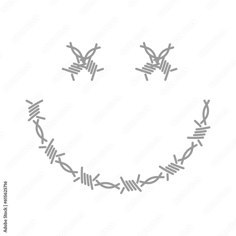 smile barbed wire symbol