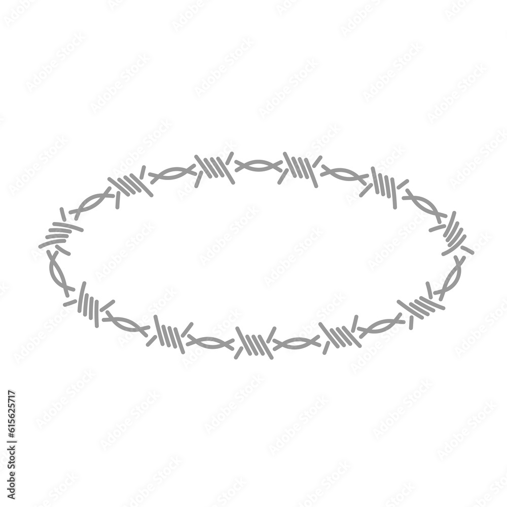 circle barbed wire frame for text circle barbed wire frame for text