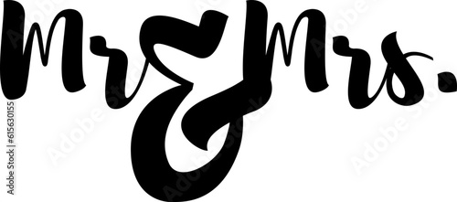 hand written mr and mrs