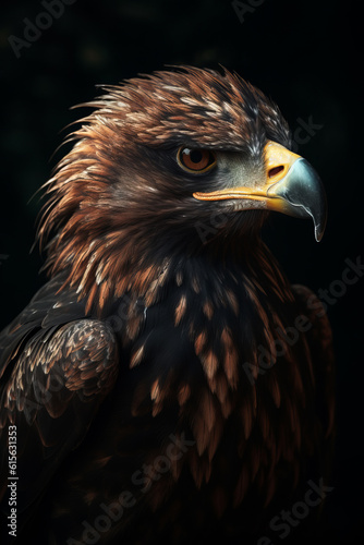 Portrait of Eagle Dramatic and Cinematic Lighting Photography, Generative AI