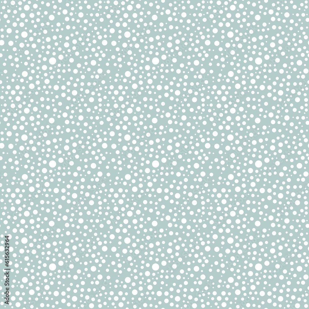 Seamless background with random light blue and white elements. Abstract ornament. Dotted abstract pattern