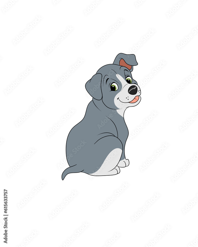 Fototapeta premium illustration of a cartoon dog